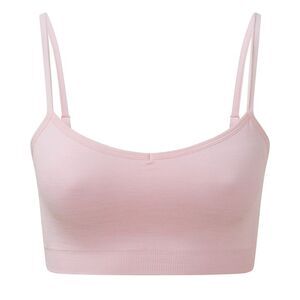 TriDri Womens/Ladies Melange Seamless 3D Sports Bra / Light Pink